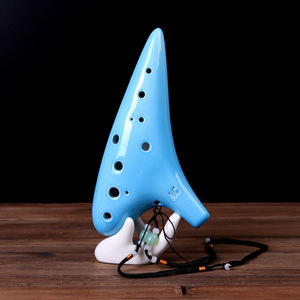 Ocarina en céramique à 12 trous, flûte alto C chromatique, piccolo de poche pour débutants, cadeau pour l'apprentissage musical - Product Image 2