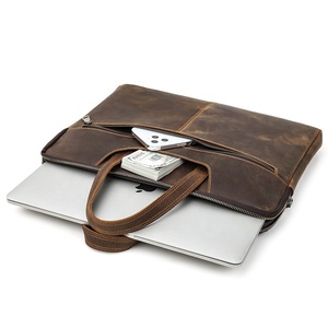Sac Housse en Cuir Vintage Mince de Gros pour Ordinateur Portable 14-15 Pouces, Mallette <span class=keywords><strong>Coque</strong></span> en Cuir Personnalisée pour <span class=keywords><strong>MacBook</strong></span> <span class=keywords><strong>Pro</strong></span> 14 Pouces - Product Image 2