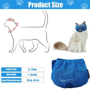 Pet Eye Mask Cat Muzzle Breathable Mesh Fabric For Grooming Bathing Pet Care SL Size - Product Image 2