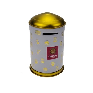 Custom Afdrukken Dome Deksel Ronde Metalen Spaarpot Saving Coin Bank Cadeau Voor Kids Coin Verzamelaars