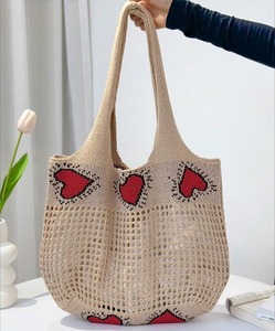 Borse da donna di tendenza per lo Shopping Online ali Baba China leggero con motivo a cuore d'amore con borse da Yoga - Product Image 5