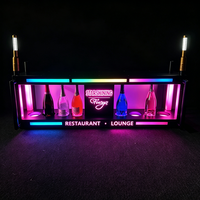 Présentoir à vin portable LED avec logo personnalisé, 8 bouteilles, support lumineux pour bouteilles, bar, boîte de nuit, service VIP