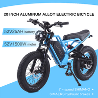 Vélo électrique haute puissance AKEZ 52V 1500W, moteur haute puissance, batterie lithium 25Ah, pneus larges, vélo adulte tout-terrain