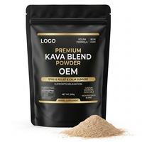 Complément Herbal Antioxydant Naturel de Qualité Supérieure, Végétalien, Sans OGM, MOQ Flexible, OEM Personnalisé, Mélange de Kava pour Calmer et Détendre