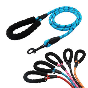 Reflective Nylon <b>Dog</b> <b>Leash</b> With Padded Handle Simple Style For <b>Dogs</b> Black Pink Blue Red Orange Colors - Product Image 6