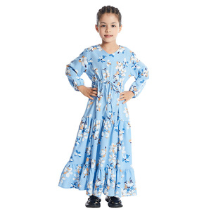 Abito Estivo Floreale per Bambine del Sud-Est Asiatico, Abbigliamento Etnico Arabo di Dubai per Viaggi - Product Image 2