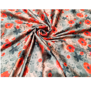 Smooth Printed 100% <b>Polyester</b> Satin <b>Fabric</b> Multicolor for Sewing DIY Crafts Wedding Dress Soft Shiny Creative Design - Product Image 1