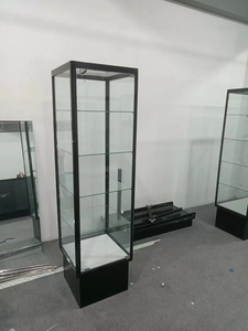 Full Vision showcase Black Retail Cabinet Luxury Glass <strong>Display</strong> <strong>case</strong>