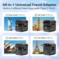 Worldplug 1A2C 15W Global International Adaptateur de voyage universel Téléphones portables Charge Voyage Adaptateur dans le monde entier Chargeur