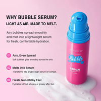 Sérum hydratant au collagène PDRN à la rose coréenne, booster d'éclat de la peau, essence mousse micro-bulles, niacinamide, sérum éclaircissant pour le visage