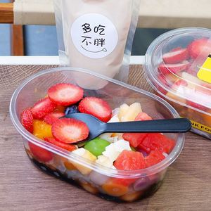 Leak Resistant Fruit Packing Box Fruit Scoop Packaging Box Transparent Disposable <b>Plastic</b> <b>Food</b> <b>Containers</b> with Cover - Product Image 2