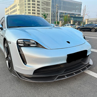 Kit de modification de voiture pour Porsche Taycan 2019+ en plastique ABS : Lame avant, jupes latérales, diffuseur arrière, becquet de coffre, becquet de toit