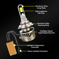 Faro Delantero LED para Automóvil K2, 120 W de Alta Potencia, Resistente al Agua IP68, Compatible con H1 H4 H7 H11 9005 9012, Lámpara para Automóvil