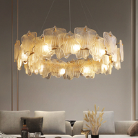 Plafonnier Led de luxe en verre, design Vintage, design français, éclairage moderne, luminaire décoratif de plafond, idéal pour un salon, un hôtel