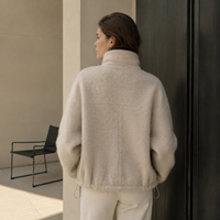 Manteau en laine à simple boutonnage pour femme, en fourrure de mouton de haute qualité, doux et épais, style décontracté, vente en gros directe usine, idéal pour l'hiver