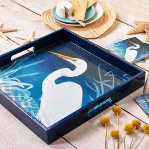 Sofisticada bandeja de servir de laca artesanal Minh Giang para eventos exclusivos, catering y centros de mesa decorativos para el hogar. - Product Image 4