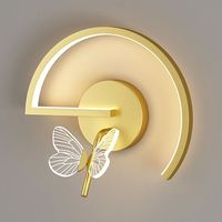 Applique Murale Papillon Luxe pour Chambre à Coucher, Chevet, Salon Moderne Minimaliste, Fond de Décoration Nordique Créatif, Couloir, TV, Intérieur