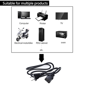 मैक पावर की आपूर्ति एडाप्टर केबल लीड <span class=keywords><strong>3</strong></span>-प्रांग लैपटॉप चार्जर के लिए जापानी <span class=keywords><strong>2</strong></span>पिन 320 c13 पावर केबल के लिए सी 13 पावर केबल 250 - Product Image 3