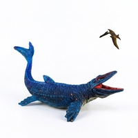 Ensemble de figurines de dinosaures en plastique/PVC, 2 pièces, Mosasaurus et Pteranodon, modèle de simulation, jouet unisexe pour enfants, inspiré de l'animation occidentale