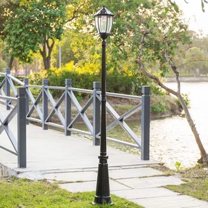 Farola de poste de una sola cabeza para decoración de entrada, luz de poste para jardín y entrada de vehículos, iluminación exterior y diseño de circuitos 80 - Product Image 6