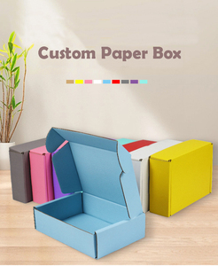 50 boîtes en carton <span class=keywords><strong>orange</strong></span> de haute qualité avec impression de logo pour petites entreprises, emballage cadeau, expédition, boîtes postales - Product Image 5