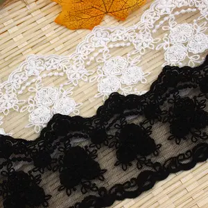 Manufacturer Fashion nigerian lace Clothing Accessories hemline loungewear lace trim embroidery Wholesale