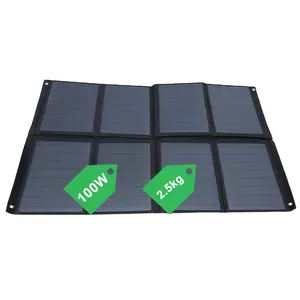 Solar Panels Chargers for Power Station Portable 100w Foldable Solar Panel Camping Wireless Charger for Outdoor Waterproof