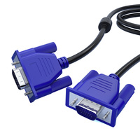 Câble VGA mâle-mâle 1080P HD avec double noyau de ferrite blindé anti-interférence pour moniteur, ordinateur portable, téléviseur, projecteur