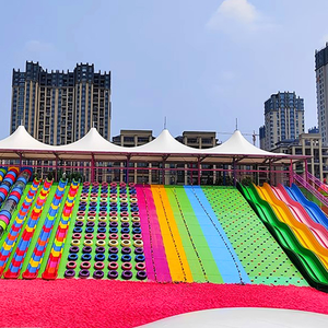 Hot Sale Amusement Park <strong>Rides</strong> Outdoor Colorful Slides Activities Slide <strong>World</strong> Climbing Combination Kids Plastic Slide - Product Image 5