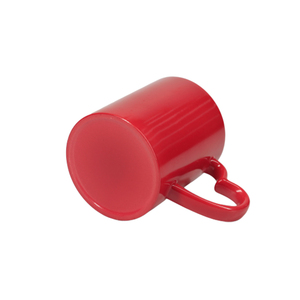 Tazza in ceramica da 11oz con rivestimento spray automatico per sublimazione, cambia colore, tazza magica a trasferimento termico a forma di cuore. - Product Image 5