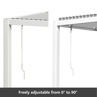 Usine directement manuel classique persienne Pergola Kit Double baie 3X4 mètres en aluminium persienne Pergola pour arrière-cour Patio pelouse