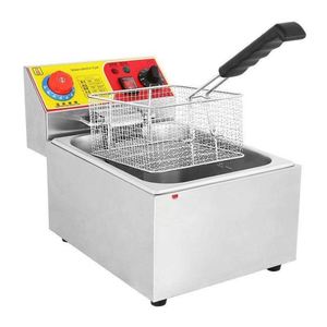 Commercial Electric Multifunction Deep <b>Fryer</b> Counter Top Stainless Steel Snack Food <b>Machine</b> 220V French Fries Chicken <b>Fryer</b> High - Product Image 1