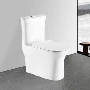 Articoli <span class=keywords><strong>sanitari</strong></span> un pezzo di servizi igienici sifonici sciacquone pavimento montato bianco bagno WC in ceramica - Product Image 4