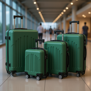 Ensemble de bagages Db Fch Retro Green 4 pièces en ABS avec valise à roulettes 4 roues et serrure à combinaison, valise de voyage unisexe - Product Image 2