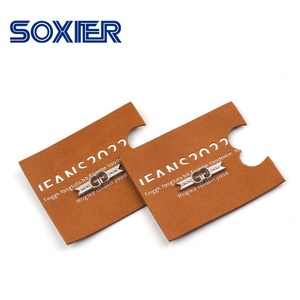 Garment <strong>Label</strong> Tags Heat Press Faux Leather <strong>Labels</strong> Iron Denim <strong>Jeans</strong> Clothing Tag Logo Embossed Pu Suede Leather Shoes - Product Image 3