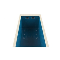 Piscine préfabriquée en conteneur aluminium de 30 pieds avec SPA intégré, terrasse antidérapante en pierre lavée, projet hôtelier de luxe