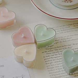AIKUN Wholesale Fragrance Oil Gift Set Tea Light Candles Valentines Day <b>Heart</b> <b>Shaped</b> Colorful Candle - Product Image 3
