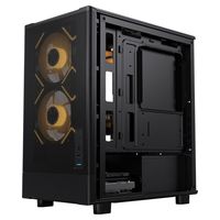 Casing Komputer Gaming Micro-ATX ITX Kompak dengan Panel Kaca Temper dan Pendingin Cair AIO 240mm