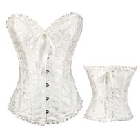 Corset Overbust Sexy Style Cour Européenne pour Femme, Bustier Push-up, Gaine Amincissante et Sculptante pour le Ventre, Ceinture de Maintien Sexy