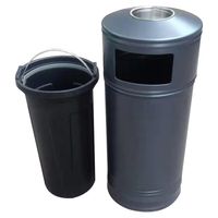 Poubelle extérieure commerciale, bac à déchets en métal pour rue, conteneur à ordures public, poubelle à déchets