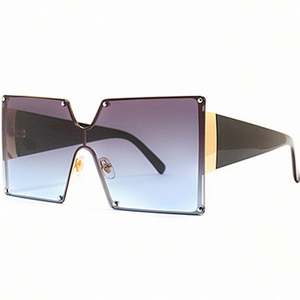 Lunettes de soleil tendance 2025 personnalisées avec logo, sans monture, une pièce, UV400, carrées, surdimensionnées, pour hommes et femmes - Product Image 5