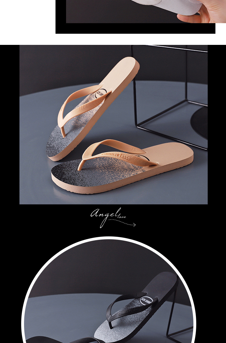 Men Summer Slides Eva Flip Flops Slippers Non-slip Indoor Outdoor Beach Flipflops
