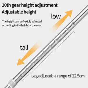 Las muletas ajustables en altura hechas de aleación de aluminio tienen una fuerte protección para las muletas de codo para adultos.
