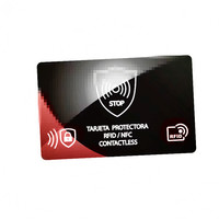 Protector de Seguridad RFID con Bloqueo de Señal de PVC Impreso Personalizado, 13.56MHz, Anti-Robo, Bloqueador NFC 1K, Mini Tarjeta de Membresía Impermeable