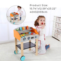 Juego de rol de cocina, juego de barbacoa de madera, juguetes educativos, 4 juegos, TL467 3 + 50x50x32cm / 0.08CBM