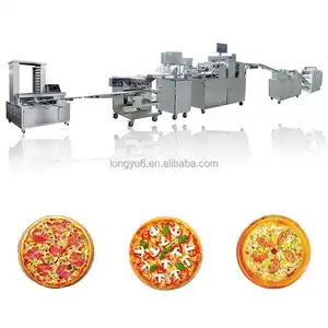 Máquina para hacer masa de pizza industrial totalmente automática, maquinaria Longyu, línea de producción de pizza, máquina para hacer pizza, 2 unidades