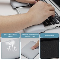 Protection d'angle grise, petite, personnalisée, pour tapis de bureau, tapis de jeu, tapis de souris pour ordinateur portable avec coussin en mousse à mémoire de forme, pour le bureau et la maison
