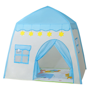 <span class=keywords><strong>Tente</strong></span> de jeu pour enfants de 4 à 6 ans, style château de princesse, couleur rose clair et bleu, pour 1 à 2 personnes, intérieur/extérieur, grand espace - Product Image 4