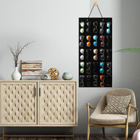 Rectangle Sunglasses Storage Bag Eyewear Display Case Felt Hanging Organizer Multi-Compartment Divider Wall-Mounted Pouch