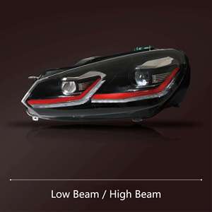 Feux de jour à LED F139 <span class=keywords><strong>pour</strong></span> Volkswagen Golf 6 GTI 2009-2013, ensemble de phares avant gauche + droit, <span class=keywords><strong>lampe</strong></span> automobile - Product Image 5